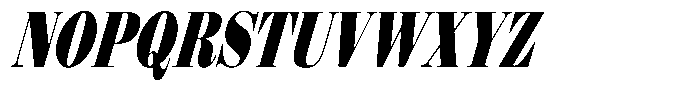 Shomina Bold Condensed Slant Font UPPERCASE