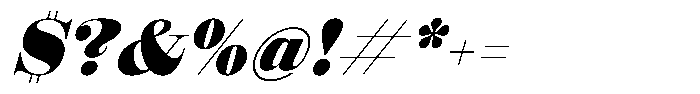 Shomina Bold Slant Font OTHER CHARS