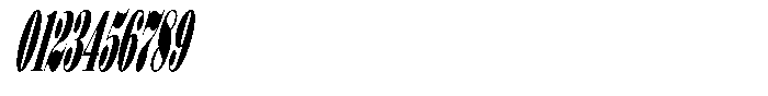 Shomina Bold Ultra Condensed Slant Font OTHER CHARS