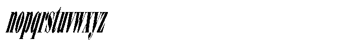 Shomina Bold Ultra Condensed Slant Font LOWERCASE