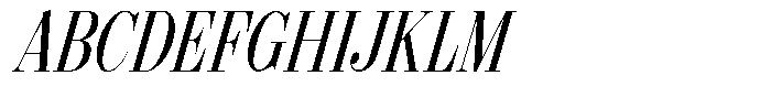 Shomina Light Condensed Slant Font UPPERCASE