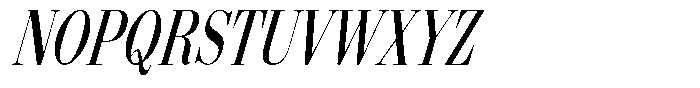 Shomina Light Condensed Slant Font UPPERCASE