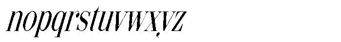 Shomina Light Condensed Slant Font LOWERCASE