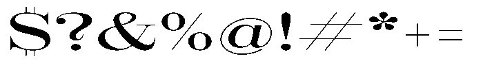 Shomina Light Exp Font OTHER CHARS