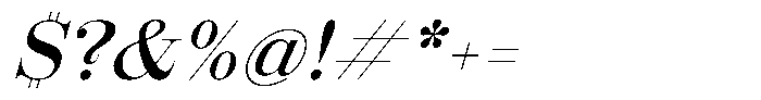Shomina Light Slant Font OTHER CHARS