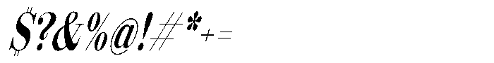Shomina Regular Condensed Slant Font OTHER CHARS