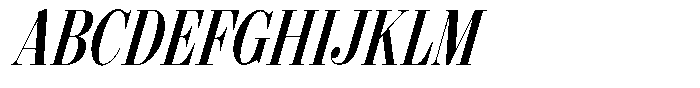 Shomina Regular Condensed Slant Font UPPERCASE