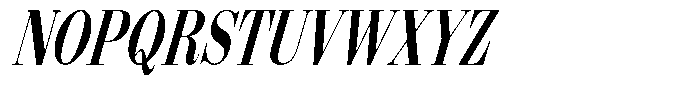 Shomina Regular Condensed Slant Font UPPERCASE