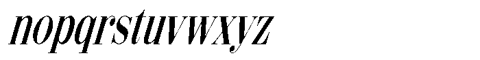 Shomina Regular Condensed Slant Font LOWERCASE