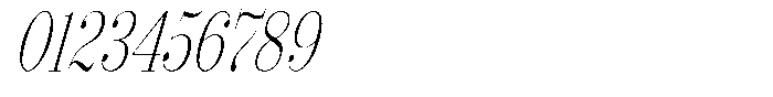 Shomina Thin Condensed Slant Font OTHER CHARS