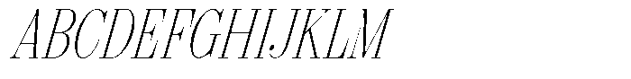 Shomina Thin Condensed Slant Font UPPERCASE