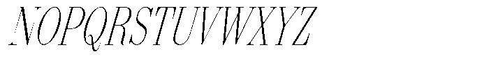 Shomina Thin Condensed Slant Font UPPERCASE
