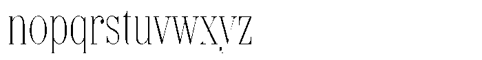 Shomina Thin Condensed Font LOWERCASE