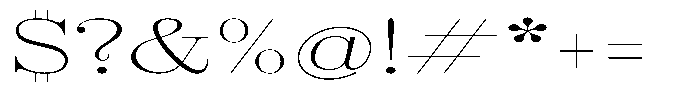 Shomina Thin Exp Font OTHER CHARS