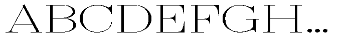 Shomina Thin Exp Font UPPERCASE