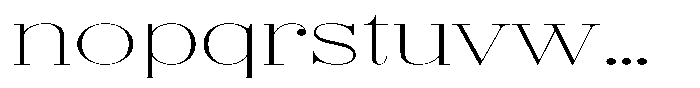 Shomina Thin Exp Font LOWERCASE