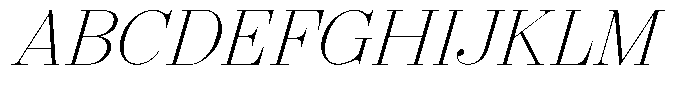 Shomina Thin Slant Font UPPERCASE