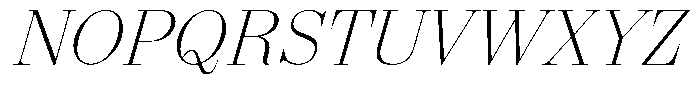 Shomina Thin Slant Font UPPERCASE