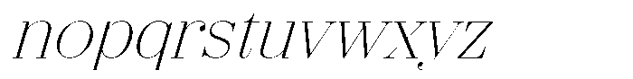 Shomina Thin Slant Font LOWERCASE