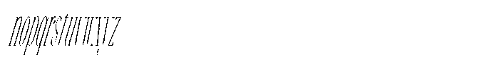 Shomina Thin Ultra Condensed Slant Font LOWERCASE