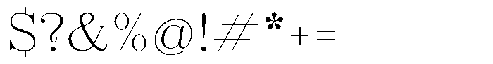 Shomina Thin Font OTHER CHARS