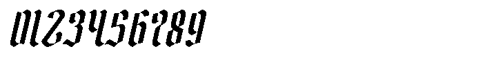 Short Block Italic Font OTHER CHARS