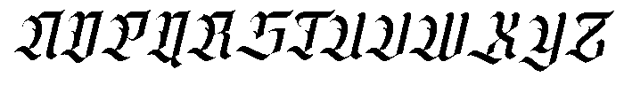 Short Block Italic Font UPPERCASE