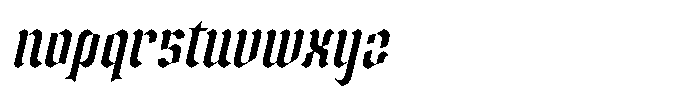 Short Block Italic Font LOWERCASE