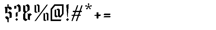 Short Block Regular Font OTHER CHARS