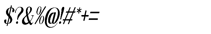 Shoshin Bold Condensed Italic Font OTHER CHARS