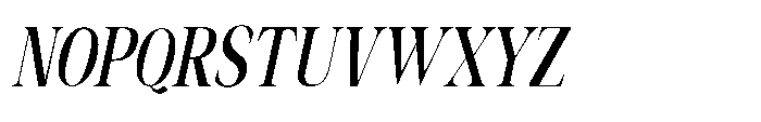 Shoshin Bold Condensed Italic Font UPPERCASE