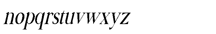 Shoshin Bold Condensed Italic Font LOWERCASE