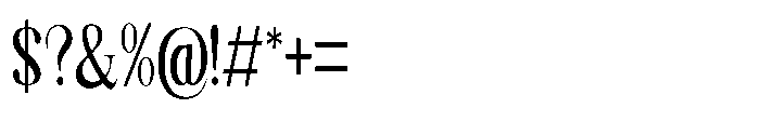 Shoshin Bold Condensed Font OTHER CHARS