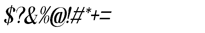 Shoshin Bold Semi Condensed Italic Font OTHER CHARS