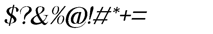 Shoshin Bold Semi Expanded Italic Font OTHER CHARS