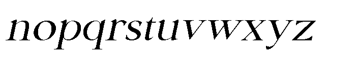 Shoshin Bold Semi Expanded Italic Font LOWERCASE