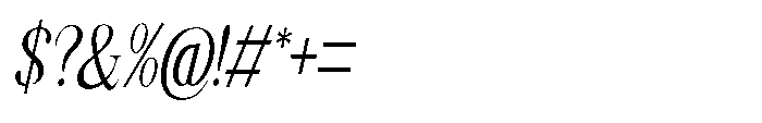 Shoshin Condensed Italic Font OTHER CHARS