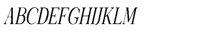 Shoshin Condensed Italic Font UPPERCASE