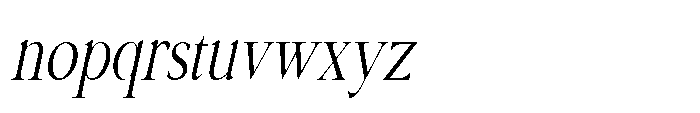 Shoshin Condensed Italic Font LOWERCASE