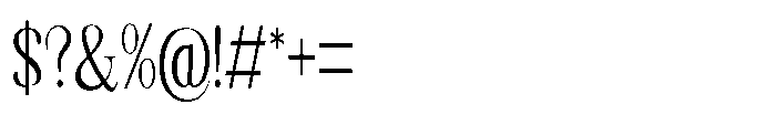Shoshin Condensed Font OTHER CHARS