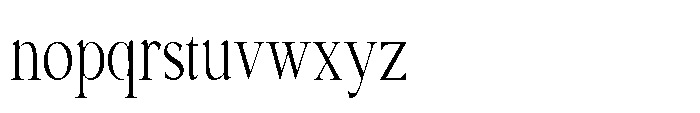 Shoshin Condensed Font LOWERCASE