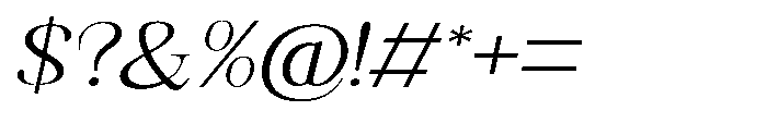 Shoshin Expanded Italic Font OTHER CHARS