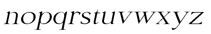 Shoshin Expanded Italic Font LOWERCASE