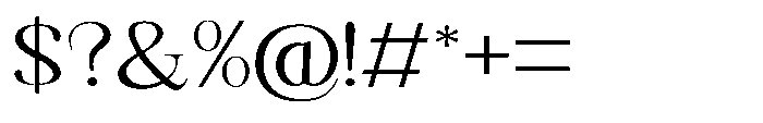 Shoshin Expanded Font OTHER CHARS