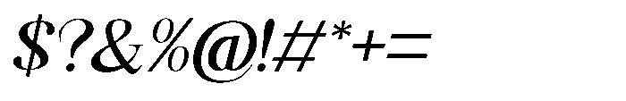 Shoshin Extra Bold Semi Expanded Italic Font OTHER CHARS