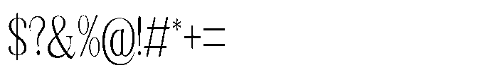 Shoshin Extra Light Condensed Font OTHER CHARS
