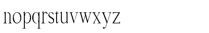 Shoshin Extra Light Condensed Font LOWERCASE