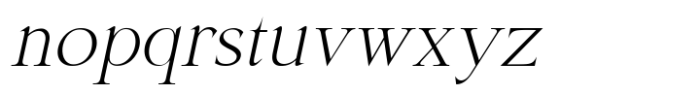 Shoshin Extra Light Italic Font LOWERCASE