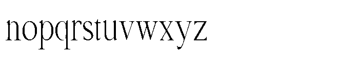 Shoshin Light Condensed Font LOWERCASE