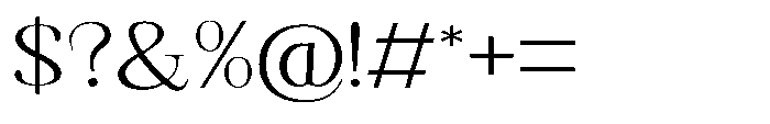 Shoshin Light Expanded Font OTHER CHARS